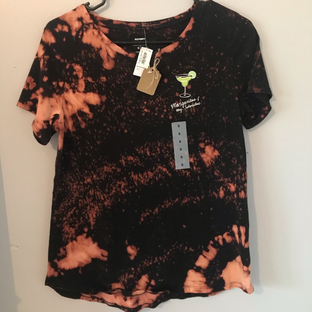 Old navy custom bleach dye Margarita tee